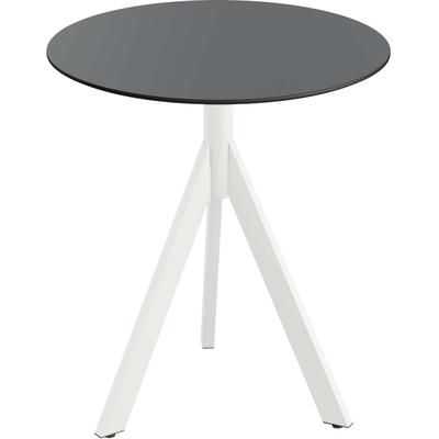 Klapptisch ESSENTIALS "Infinity", weiß, schwarz, weiß, B:70cm H:74cm T:70cm, Pulverbeschichteter Stahl + HPL Tischplatte, Tische, in verschiedenen Ausführungen Image