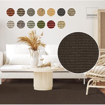 Sisalteppich DEKOWE "Mara S2 mit Bordüre Spezial", braun (mocca), B:110cm H:5mm L:160cm, Sisal, Teppiche, 100% Sisal, auch als Läufer, Wohnzimmer Image
