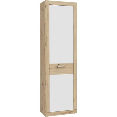 Garderobenschrank FORTE "Baccio", weiß (artisan eiche, weiß), B:58,3cm H:196,8cm T:33,8cm, Spanplatte, Schränke, Garderobenschrank, Rahmenoptik, Keiderstange Image