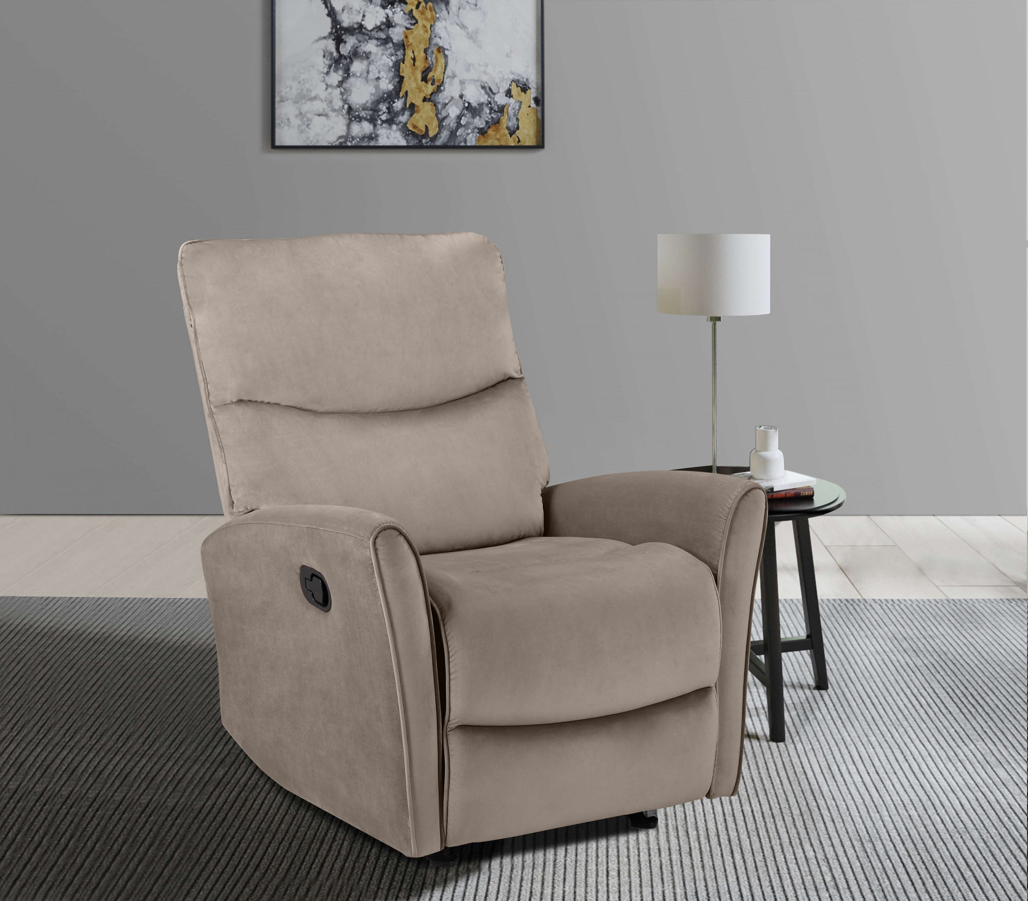 Relaxsessel HOME AFFAIRE "Chesley, TV-Sessel mit Schlaffunktion, Sessel Wohnzimmer", grau (taupe), B:81cm H:100cm T:98cm, 100% Polyesther, Sessel, mit Relaxfunktion, frei stellbar