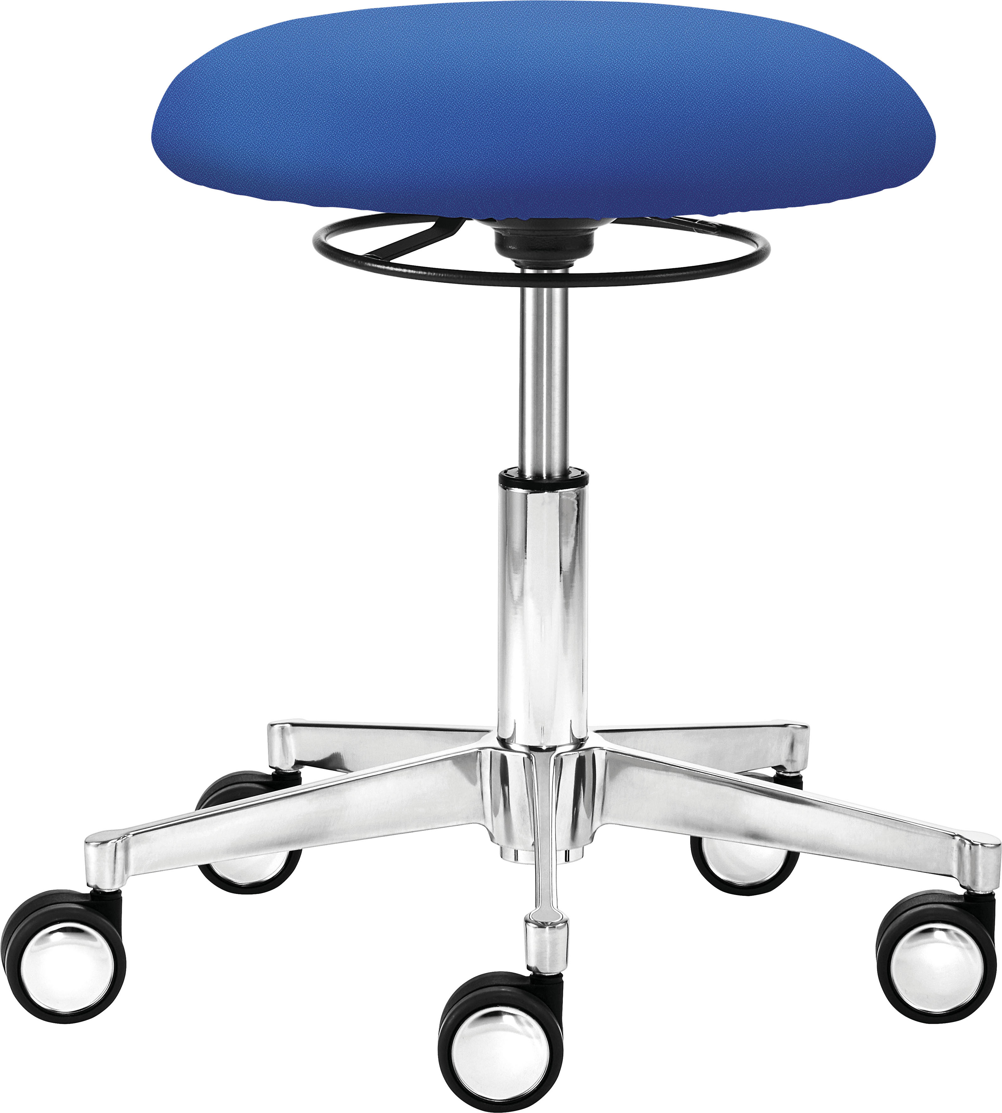 Arbeitshocker MAYER SITZMÖBEL "myXPERT", blau (mittelblau), B:52cm H:41,5cm T:52cm, Hocker, Drehhocker