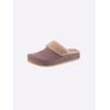 Hausschuh MUBB, Damen, Gr. 36, rot (rosenholz), Veloursleder, Lammfell, sportlich, Schuhe