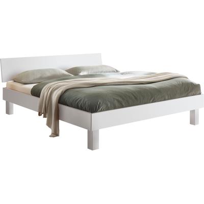 Holzbett HASENA "Forti", weiß deckend, lackiert, weiß deckend lackiert, B:186cm H:41cm L:214cm, MDF, Betten, Bettgestell, Fußhöhe 25 cm Image