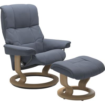 Relaxsessel STRESSLESS "Mayfair", blau (sparrow blau paloma), B:75cm H:99cm T:73cm, Leder BATICK: BATICK ist ein leicht korrigiertes, durchgefärbtes und genarbtes Möbelleder, bei dem die meisten Unebenheiten und Spuren in der Regel entfernt wurden.,... Image