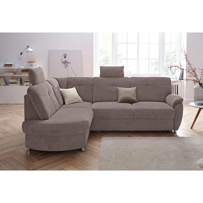 Ecksofa SIT & MORE "Sonoma L-Form", grau (taupe), B:246cm H:91cm T:176cm, Kunstleder SOFTLUX, Luxus-Microfaser ALTARA NUBUCK (100% Polyester), Luxus-Microfaser (90% Polyester, 10% Polyamid), Sofas, wahlweise mit Bettfunktion und Bettkasten Image