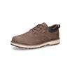 Schnürschuh DOCKERS BY GERLI, Herren, Gr. 47, braun (dunkelbraun), Lederimitat, unifarben mit Farbeinsatz, Basic, Schuhe, Freizeitschuh mit Kaltfutter