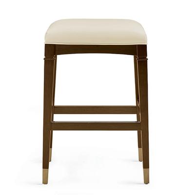 Manhattan Backless Bar & Counter Stool - Bar Height (30" Seat), Heritage Brown, Heritage Brown/Marbled Bone/Bar Height - Grandin Road