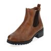 Stiefelette MUSTANG SHOES "Mustang Shoes Stiefelette Lederimitat/Textil", Damen, Gr. 39, braun (cognac), Lederimitat, Textil, casual, Schuhe