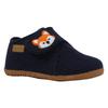 Hausschuh RICHTER "Filzi WMS: Mittel", Kinder, Gr. 24, blau (dunkelblau, fuchs), Filz, kontrastfarbene Details, klassisch, Schuhe, Klettschuh, Winterschuh mit Weiten-Meßsystem