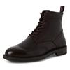 Schnürboots MARCO TOZZI BY GMK, Herren, Gr. 46, braun (mocca), Rindsleder, unifarben, Lyralochung, klassisch, Schuhe, Schnürstiefelette, Businessschuh mit eleganter Lyralochung