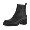 Stiefelette GABOR, Damen, Gr. 40, schwarz, Kalbsleder, unifarben, klassisch, Schuhe, Blockabsatz, Ankleboots, Businessboots mit dezenten Ziernähten