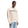 Sweatshirt TOM TAILOR DENIM, Herren, Gr. XXL, weiß (gardenia weiß), Sweatware, Obermaterial: 70% Baumwolle, 30% Polyester, unifarben, bedruckt, casual, normal hüftbedeckend, Rundhals, Langarm Bündchen, Sweatshirts, mit Logo-Print