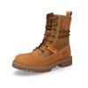 Schnürstiefel DOCKERS BY GERLI, Damen, Gr. 41, braun (golden, tan), Nubukleder, Schuhe, Boots, Casual Boots mit modischen Schnürsenkeln