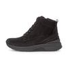 Schnürboots GABOR ROLLINGSOFT, Damen, Gr. 41, schwarz, Nubukleder, unifarben, sportlich, Schuhe, Keilabsatz, Freitzeitschuh, High-Top-Sneaker, Label an der Ferse