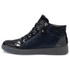 Sneakerboots ARA "ROM", Damen, Gr. 8 (42), blau (nachtblau), Lackleder, Glattleder, Veloursleder, unifarben, sportlich, Schuhe, Hightop Sneaker, Schnürboots in Bequemweite G (= weit), Topseller