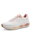 Plateausneaker TAMARIS, Damen, Gr. 39, weiß (weiß kombiniert), Textil, Lederimitat, Lederimitat, sportlich, Schuhe, Plateau, Freizeitschuh, Schlupfschuh mit Ortholite-Ausstattung