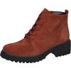 Schnürboots WALDLÄUFER "H-LUISE", Damen, Gr. 6,5, braun (rostbraun), Veloursleder, unifarben, elegant, Schuhe, Stiefelette, Blockabsatz, in bequemer Schuhweite G (= weit)