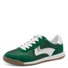 Sneaker TAMARIS, Damen, Gr. 36, grün, Textil, Leder, Lederimitat, unifarben mit Farbeinsätzen, sportlich, Schuhe, Freizeitschuh, Halbschuh, Schnürschuh, weich gepolsterter Schaftrand