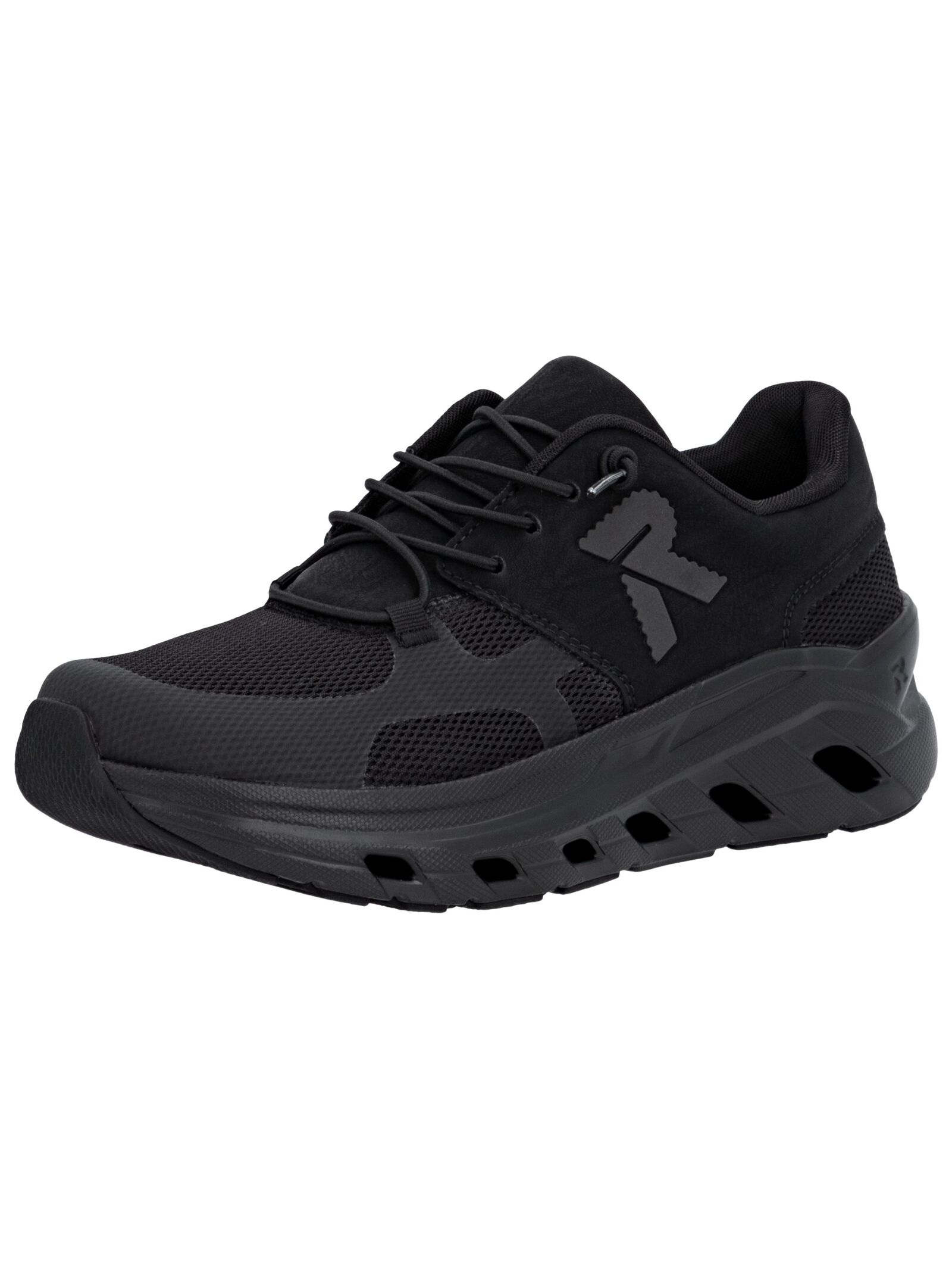 Sneaker RIEKER "Rieker Sneaker Mesh", Herren, Gr. 43, schwarz, Textil, Schuhe Sneaker