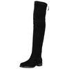 Overkneestiefel NERO GIARDINI "Nero Giardini Stiefel Leder", Damen, Gr. 39, schwarz, Leder, casual, Schuhe