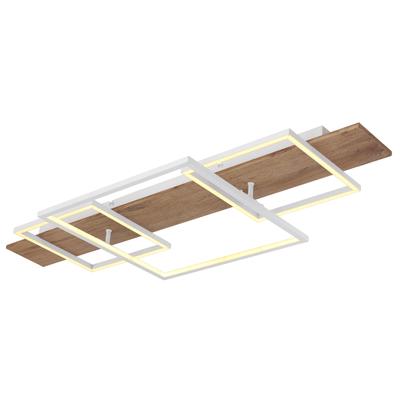 GLOBO LIGHTING LED Deckenleuchte "VANNI", weiß, Lampen, Deckenlampe/Wohnzimmer/Schlafzimmer/modern/Holz Image