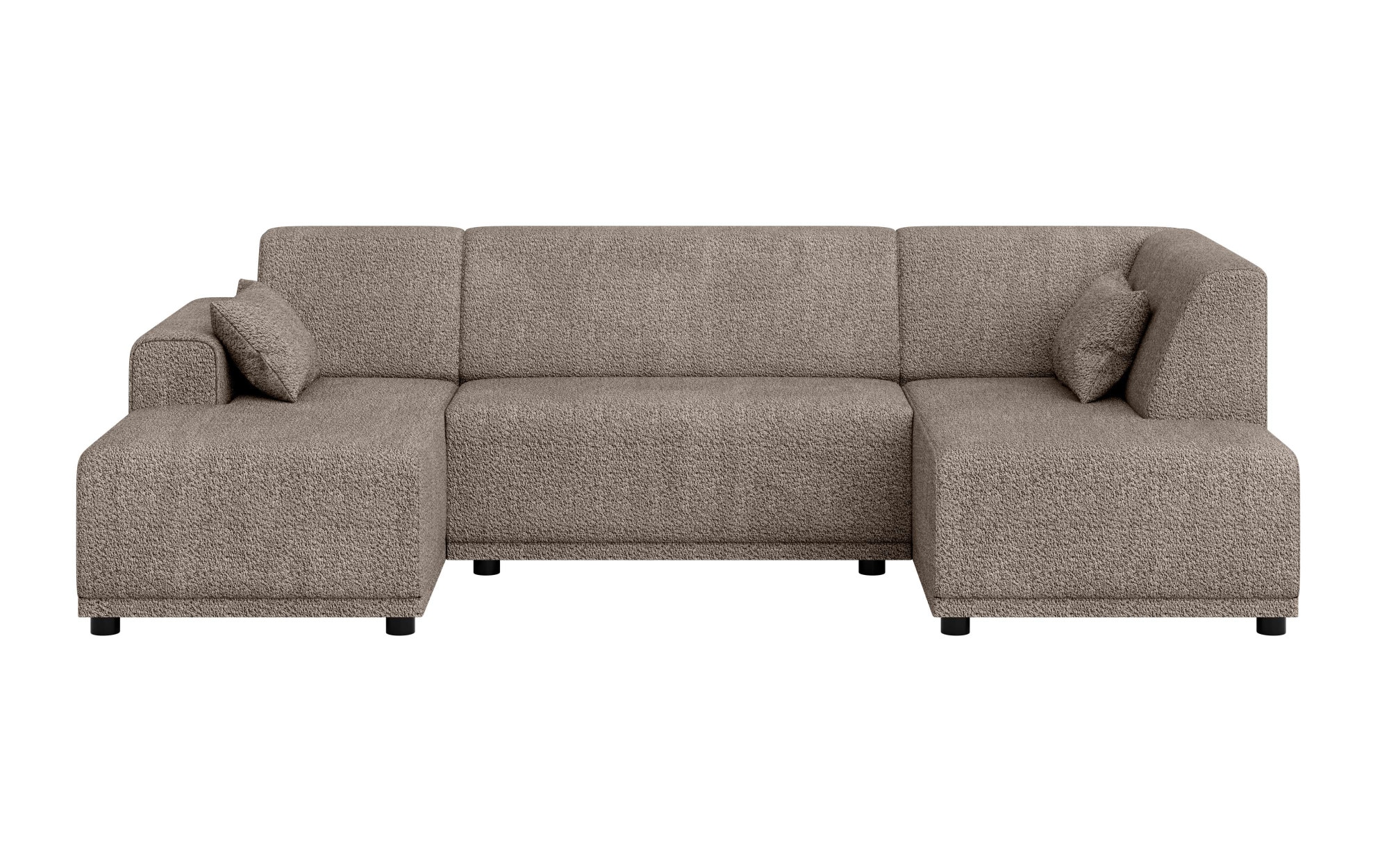 Wohnlandschaft HOME AFFAIRE "TAMMO", grau (taupe), B:296cm H:80cm T:162cm, 100% Polyester, Sofas, Wohnlandschaft, U-Form