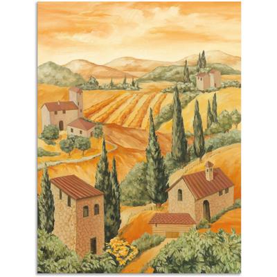 Wandbild ARTLAND "Italien Toscana", braun (farbe bild(er): braun), B:60cm H:80cm, Bilder, als Alubild, Outdoorbild, Leinwandbild, Poster in verschied. Größen Image