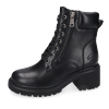 Schnürstiefelette DOCKERS BY GERLI, Damen, Gr. 39, schwarz, Lederimitat, Schuhe, Biker Boots mit Reißverschluss