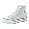 Sneaker CONVERSE "CHUCK TAYLOR ALL STAR EVA LIFT PLAT", Gr. 38,5, rainwashed grau, weiß, Textil, sportlich, Schuhe