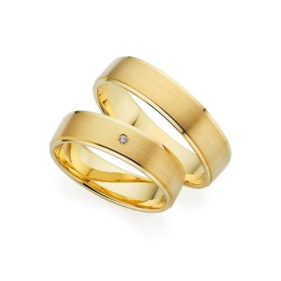 Trauring PHÖNIX "Schmuck Geschenk Gold 333 Trauring Ehering LIEBE versch. Varianten" Gr. 55, gold (gelbgoldfarben), Fingerringe, 55, ohne Brillant, Gelbgold 333, 5,0mm, Made in Germany, wahlweise mit oder ohne Brillant Image