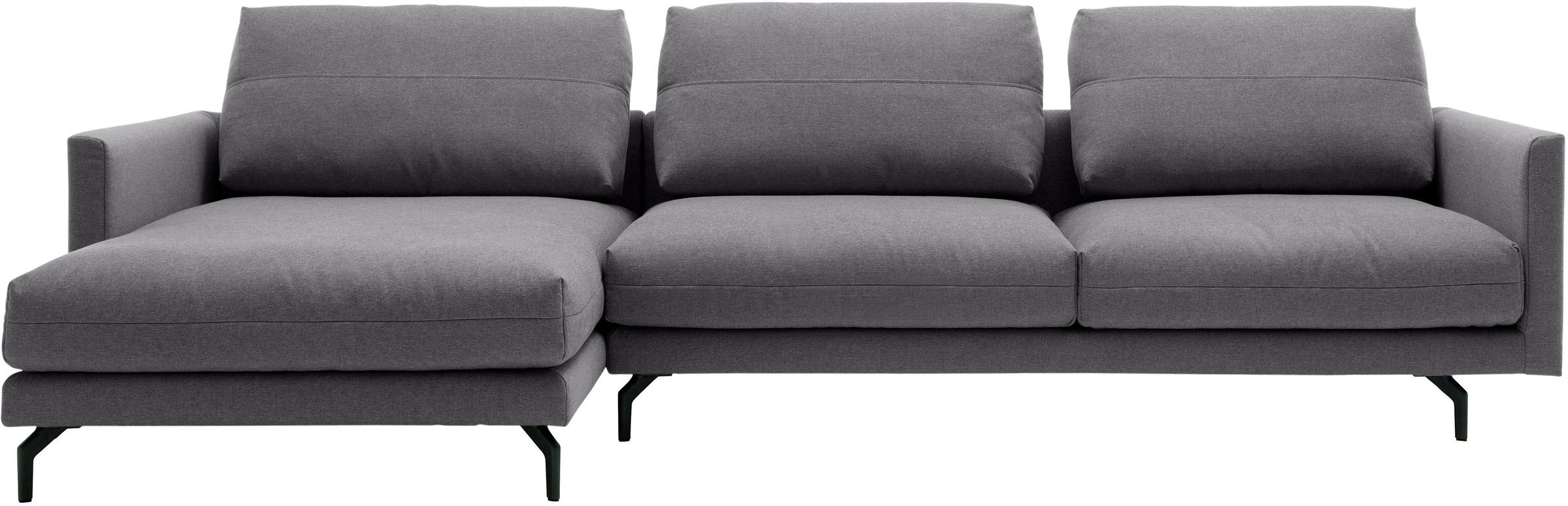 Ecksofa "CR.414, Designecksofa, Polsterecke, L-Form", grau (lichtgrau, schwarzgrau), B:300cm H:91cm T:172cm, CREATION BY ROLF BENZ, Sofas, Ecksofa, wahlweise aus feinstem Rindsleder oder hochwertigem Chenille