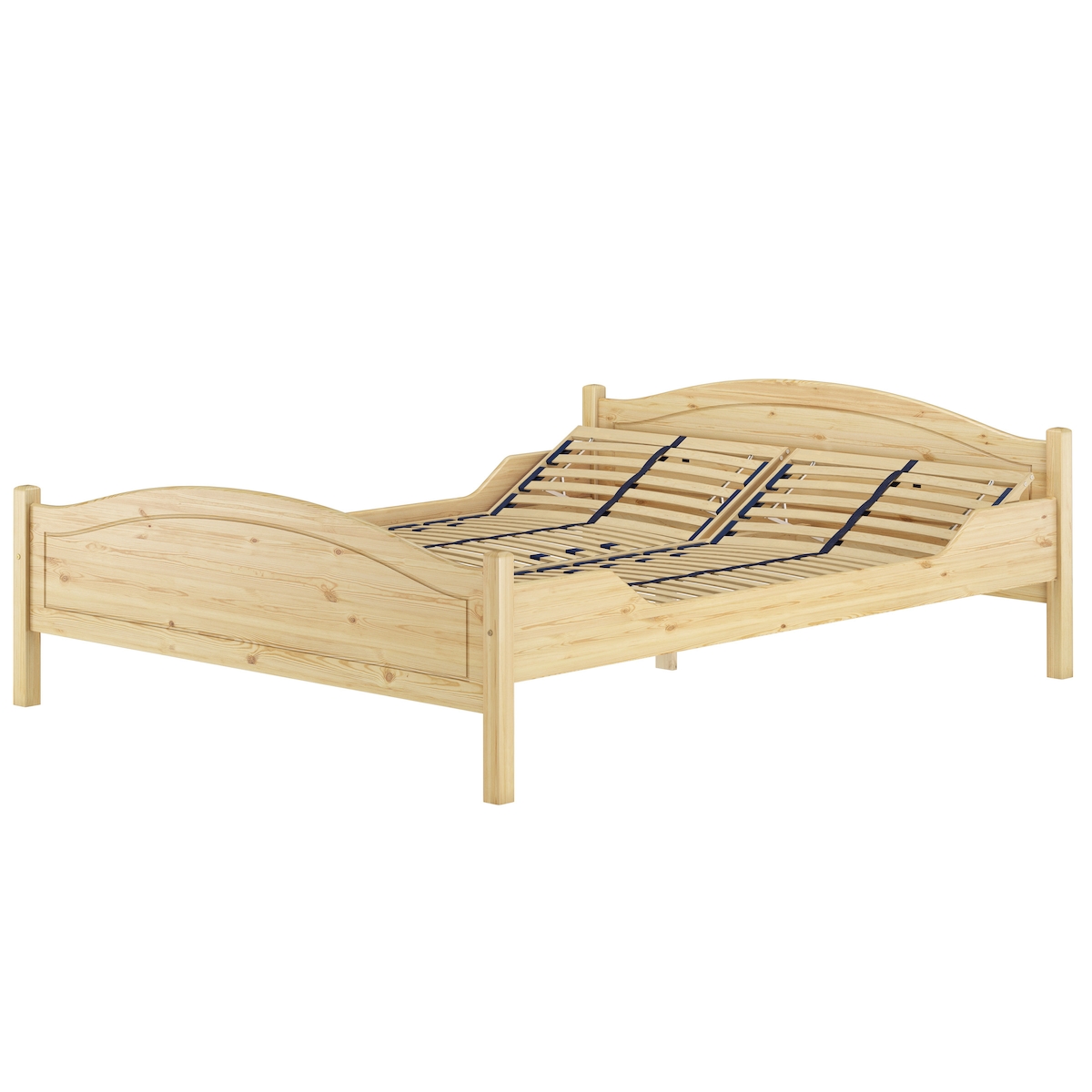 Erst-Holz Massivholzbett Landhausstil 160x200 Doppelbett Kiefer V-60.30-16 Federholzrahmen inkl. Image