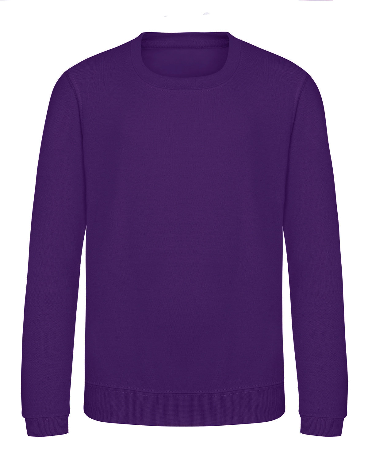 Just Hoods By AWDis JHY030 Youth College Crew T-Shirt in Purple size Medium | Cotton/Polyester Blend