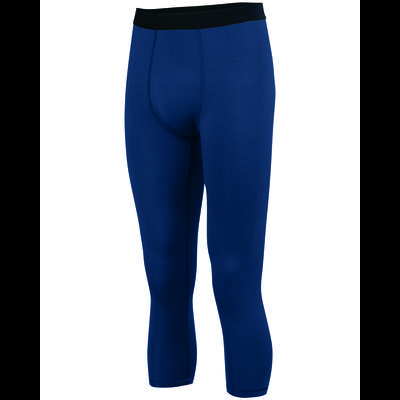 Augusta Sportswear 2619 Youth Hyperform Compression Calf Length Tight in Navy Blue size Large | Polyester/Spandex Blend