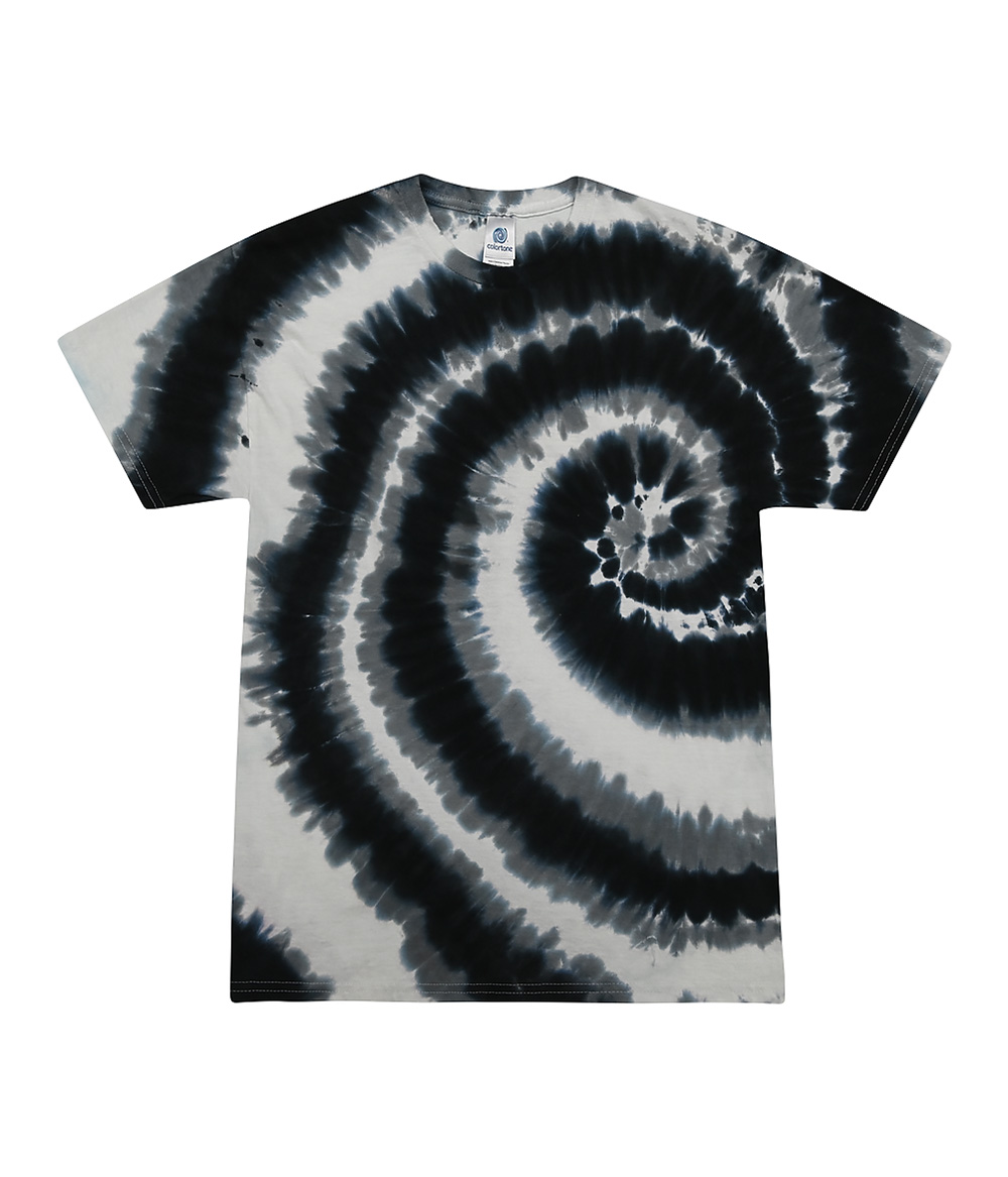 Tie-Dye CD100Y Youth Tie Dye Top in Swirl Black size Small | Cotton