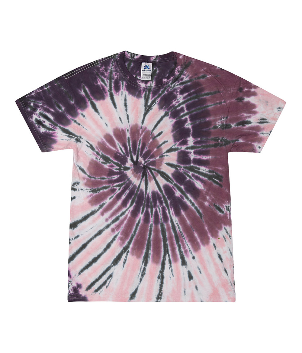 Tie-Dye CD100Y Youth Tie Dye Top in Cherry Cola size Medium | Cotton
