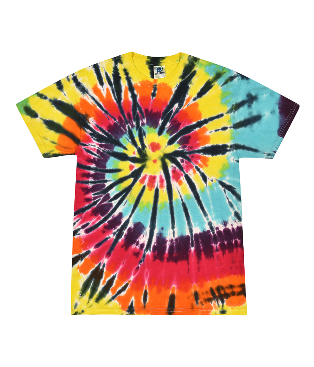 Tie-Dye CD100Y Youth Tie Dye Top in Lava Lamp size Medium | Cotton