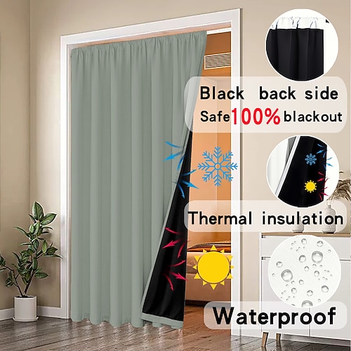 Rideaux rideaux couleur unie rideau occultant panneau moderne minimaliste rideaux isolants thermiques pour salon, chambre, balcon, porte, cabine d