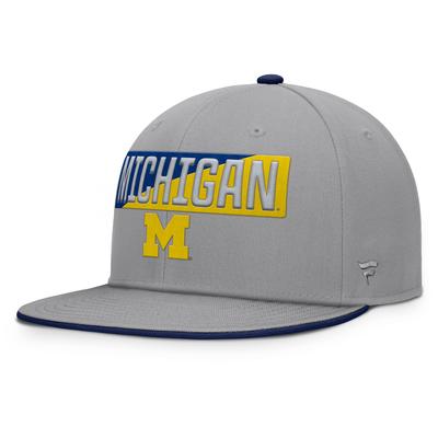 Michigan Wolverines Strukturierte, verstellbare Snapback-Kappe mit flachem Schirm Image
