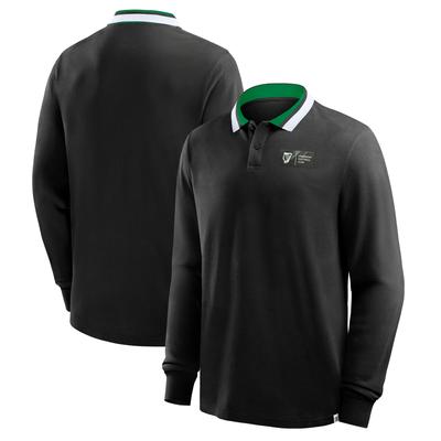 Hibernian Langarm Tipped Polo - Schwarz - Herren Image