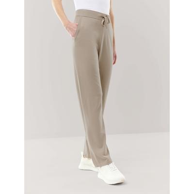 Walbusch Damen Lounge Strickhose Beige noch offen: Muster Image
