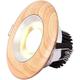5W/7W Recessed Downlight LED Modern Round Solid Wood Embedded LED Ceiling Panel Lamps Commercial Indoor Mall Market Clothing downlights(Warm Light,5W) (Warm Light 7W)