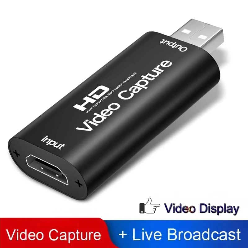 Metall 4K HDMI-kompatibel zu USB Video Capture Karte 1080P USB 2,0 Spiel Grabber Box Für PS4 DVD Kamera PC Aufnahme Live-Streaming Image