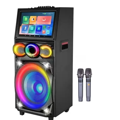 Professional 15 Inch Wireless Portable LCD Video Karaoke Speaker Android System Wifi New Private Audio Touch Screen AUX