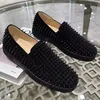 Herrenmode Punk Goth Nieten Schuhe Slip-on Kuh Wildleder Spikes Schuh Sommer Flats Nieten Loafers Designer stilvolle Schuhe
