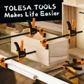 Tolesa Morsetto per la lavorazione del legno da 4" Set da 2/4 pezzi Morsetto / Spalmatore con una sola mano, Set di morsetti per legno Morsetto F a cambio rapido leggero portatile fai-da-te