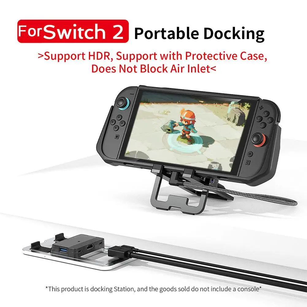 Pour ROG Ally X/Steam Deck/Switch support métallique multi-ports 5 en 1 Station d