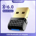 KEBIDUMEI Adattatore Bluetooth 6.0 USB Bluetooth 5.4 per PC Dongle Mouse wireless Keyborad Ricevitore audio musicale Trasmettitore USB