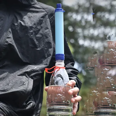 1PC Portable Water Filter Straw - Emergency Survival Purifier for Camping Hiking Backpacking Outdoor