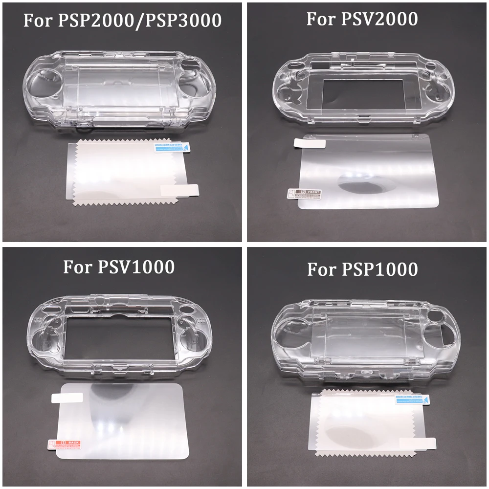 Klare Kristallhülle, Hartschale für PSV 1000 2000, transparente Schutzabdeckung für PSP 1000 2000 3000 mit Displayschutzfolie Image